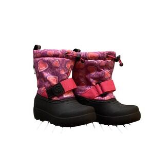 Northside Kids Winter Boots Hearts Pink Black Waterproof Thinsulate Size 6